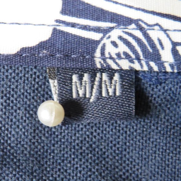 Estivaneli* Men's Long Sleeve Button Down Curved Hem Hawaiian Shirt~ Size Medium - Picture 4 of 11